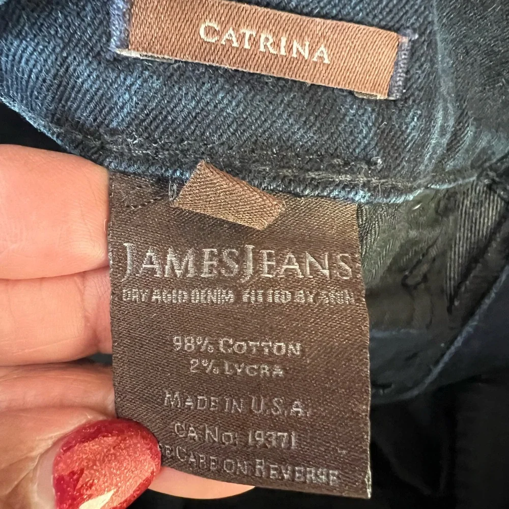 Rare EUC James Jeans Dark Blue Straight Leg Women's Jeans - Picture 5 of 6